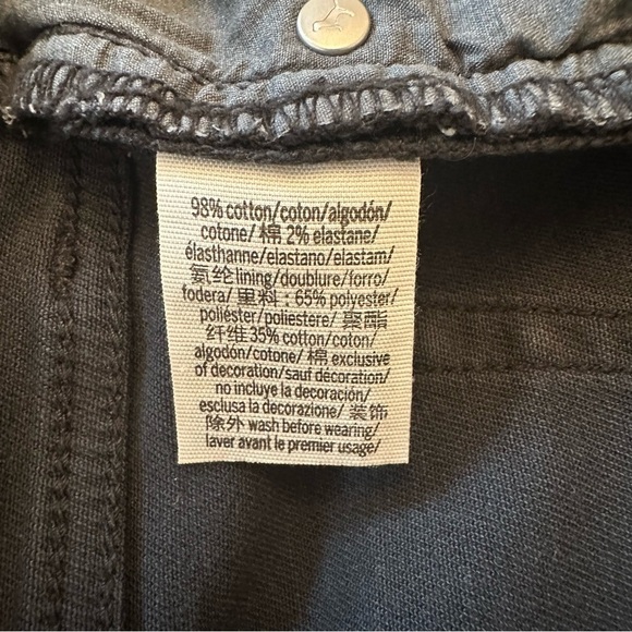 Victoria's‎ Secret Pink Denim Shorts Raw Hem Stretch Black Edgy Summer Size 6 - Picture 5 of 5